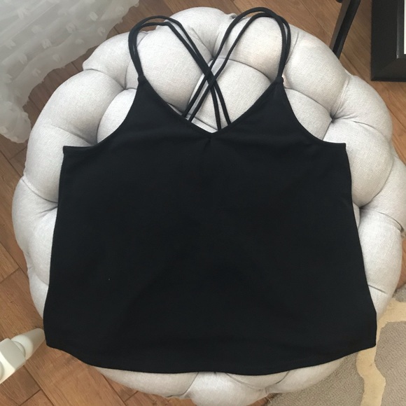 Silence + Noise Black Strappy Tank Top - Picture 1 of 3